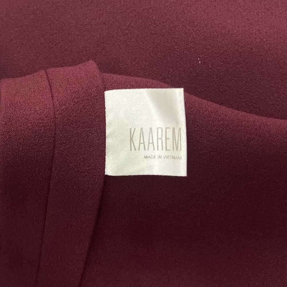 Kaarem Burgundy Triangle Open Back Midi Dress - image 11