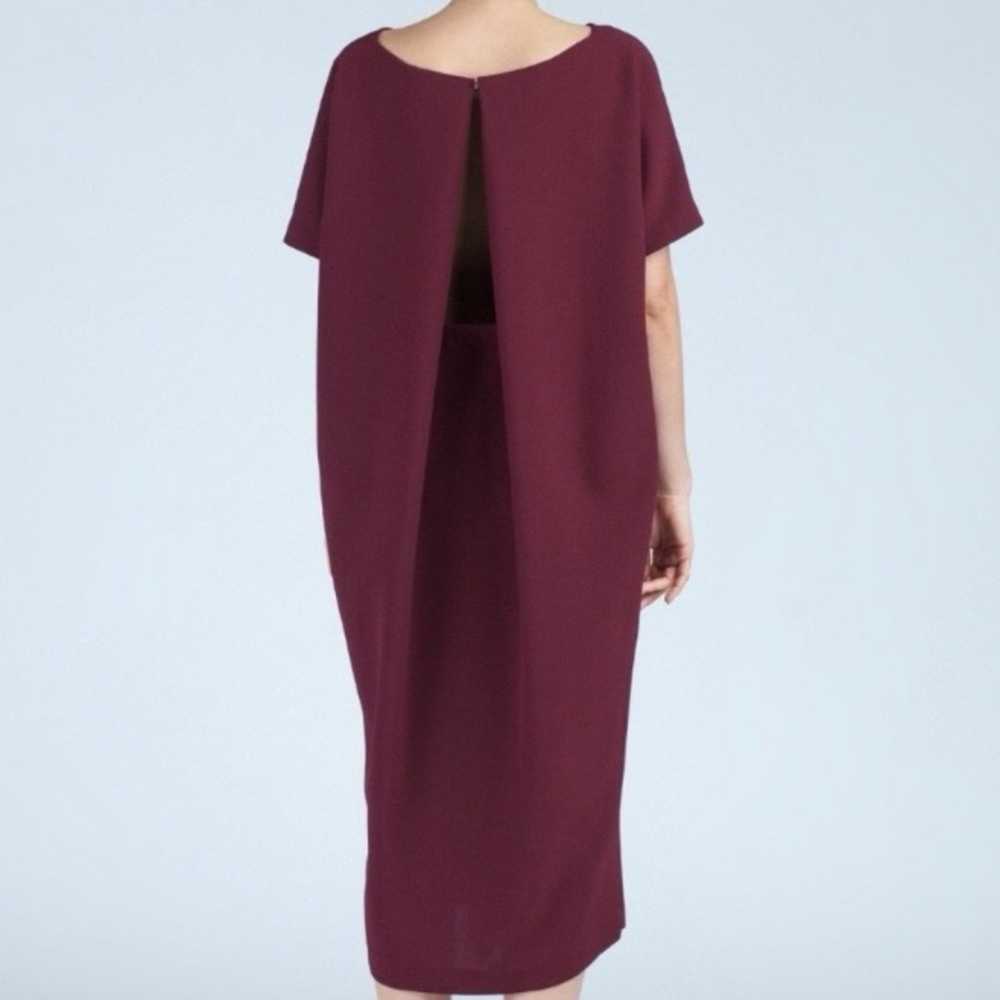 Kaarem Burgundy Triangle Open Back Midi Dress - image 6