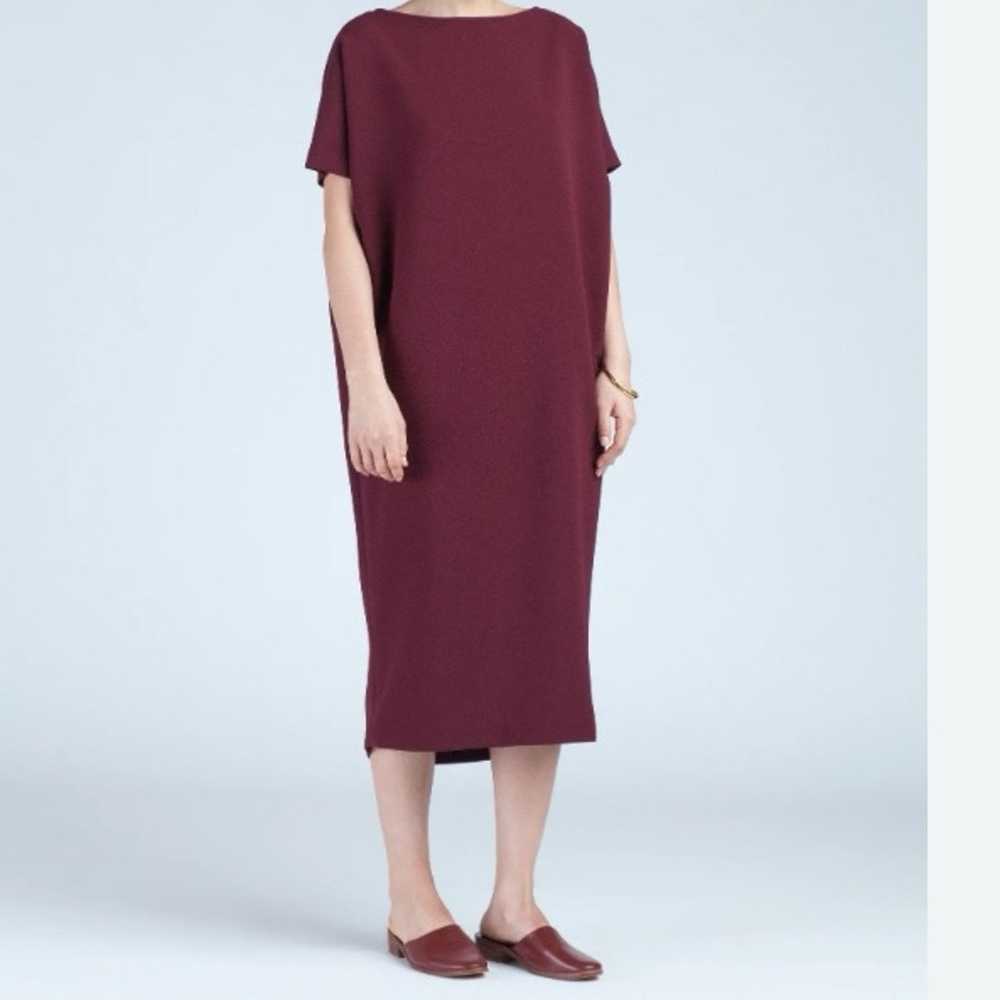 Kaarem Burgundy Triangle Open Back Midi Dress - image 8