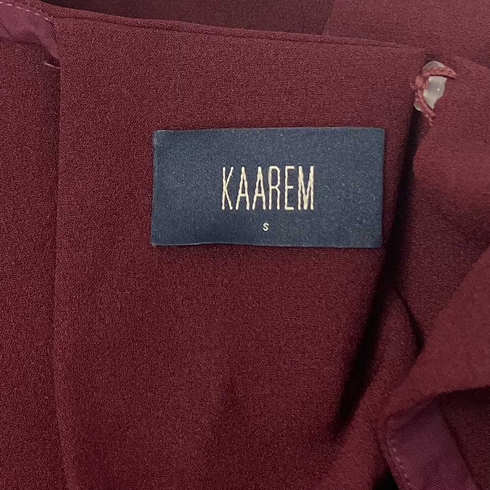 Kaarem Burgundy Triangle Open Back Midi Dress - image 9