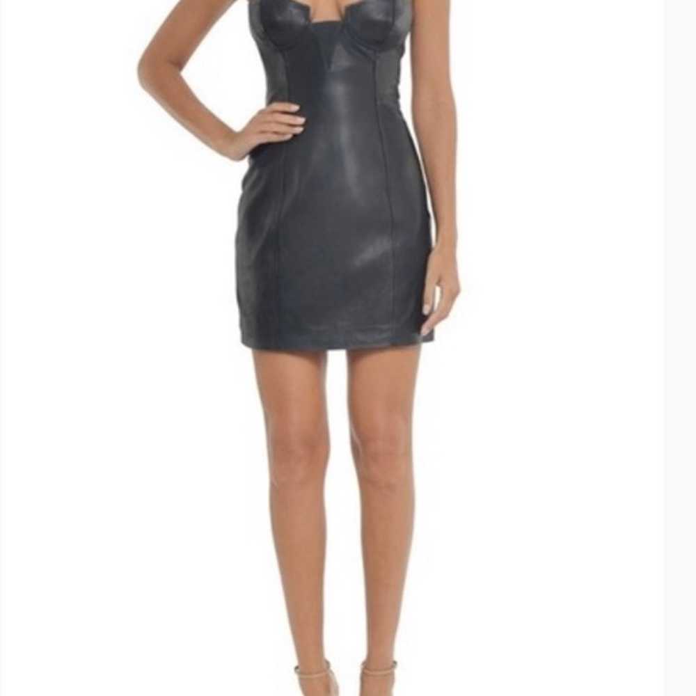 Free People Misha Collection Leather Dress US 4 - image 1