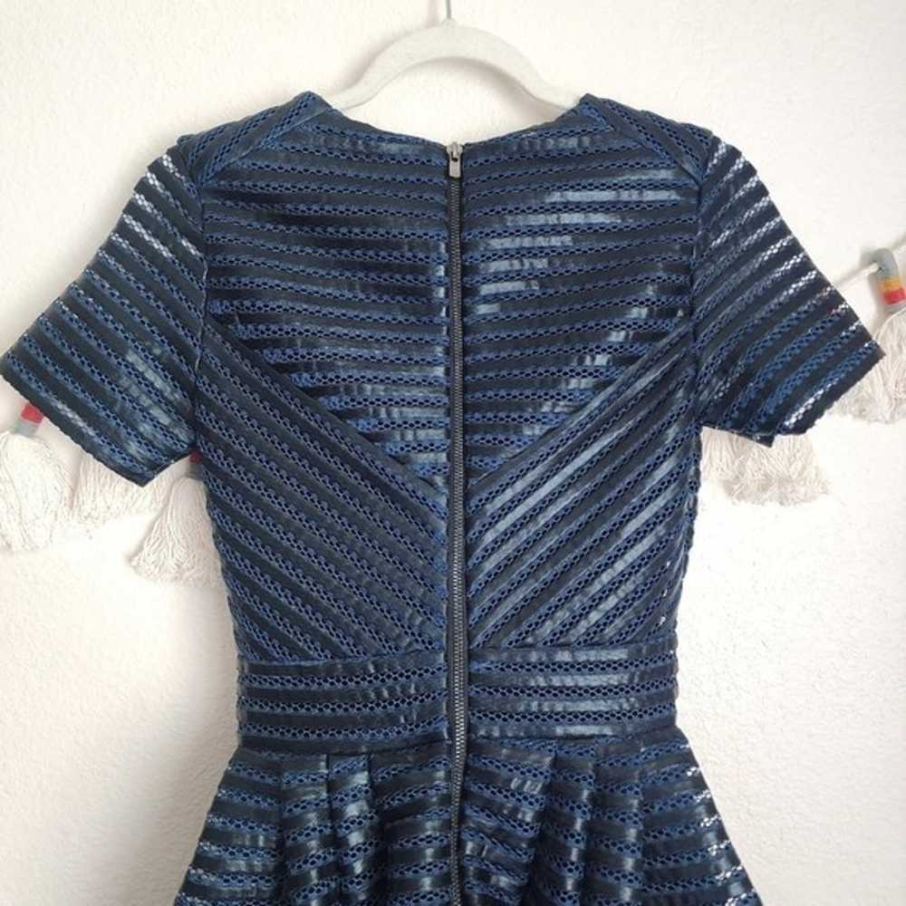 Maje Roybridge Striped Mesh Blue Cocktail Mini Pa… - image 10