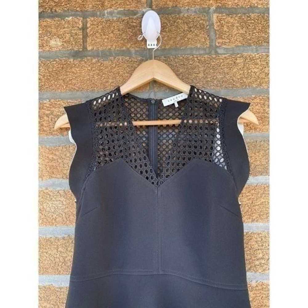 Sandro  paris black mesh dress size 3 - image 2