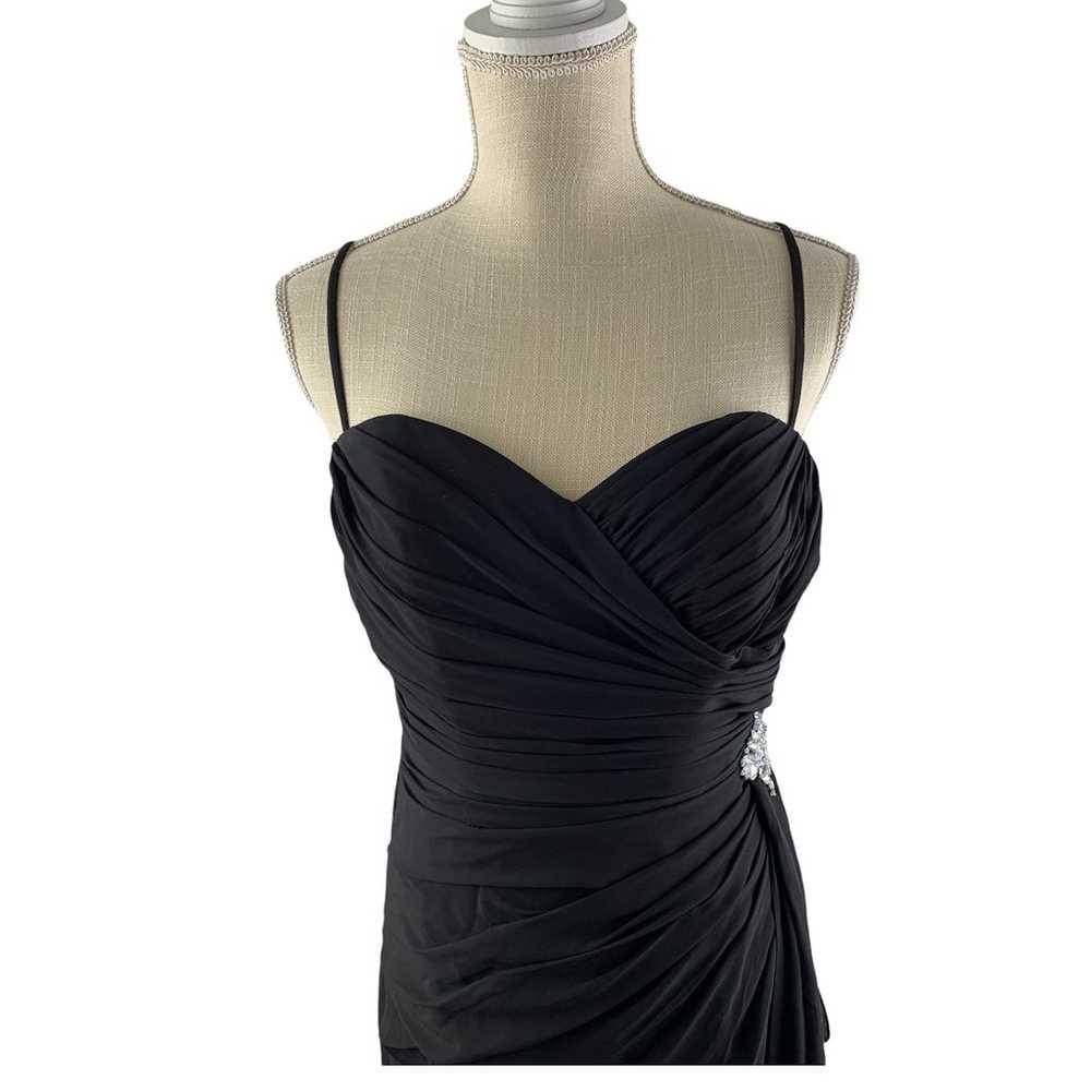 Val Stefani Long Chiffon Black Formal Dress With … - image 2