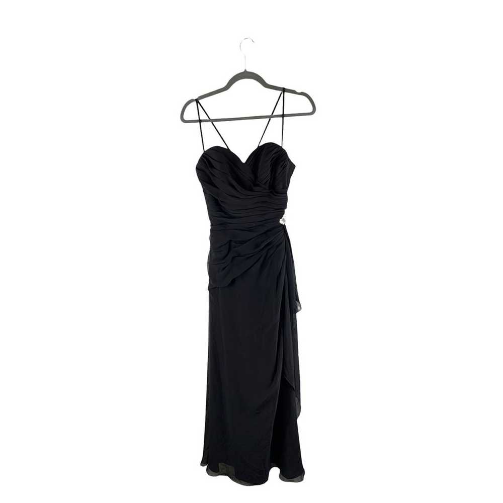 Val Stefani Long Chiffon Black Formal Dress With … - image 3