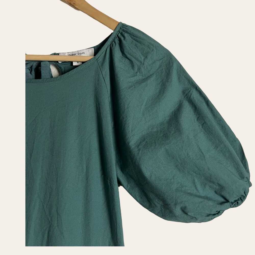 Peter Som Collective Green Puff Sleeve Tiered Tie… - image 7