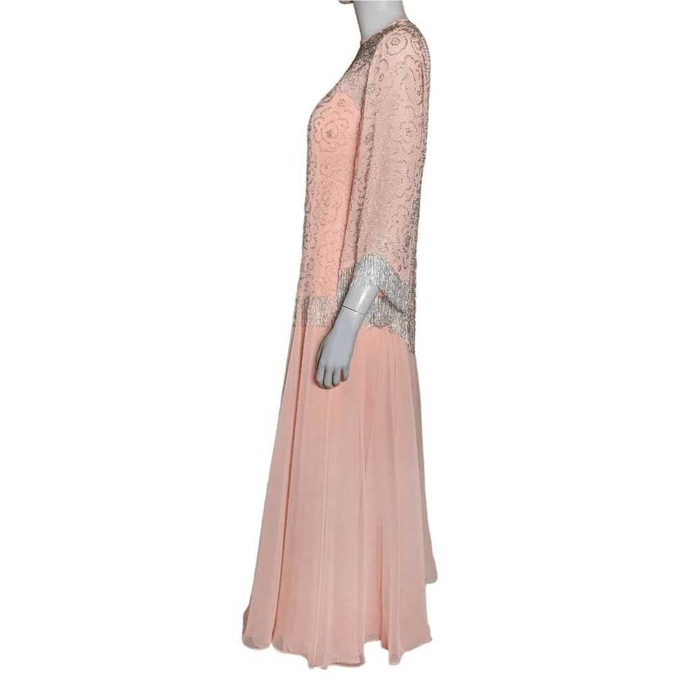 Vintage 60s 70s Victoria Royal Ltd Chiffon Gown &… - image 2