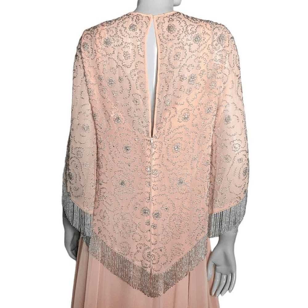 Vintage 60s 70s Victoria Royal Ltd Chiffon Gown &… - image 6