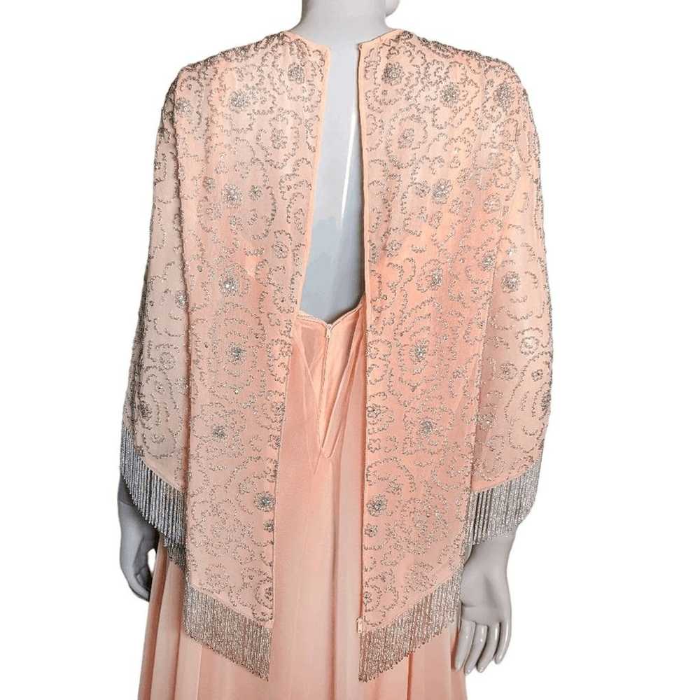 Vintage 60s 70s Victoria Royal Ltd Chiffon Gown &… - image 7