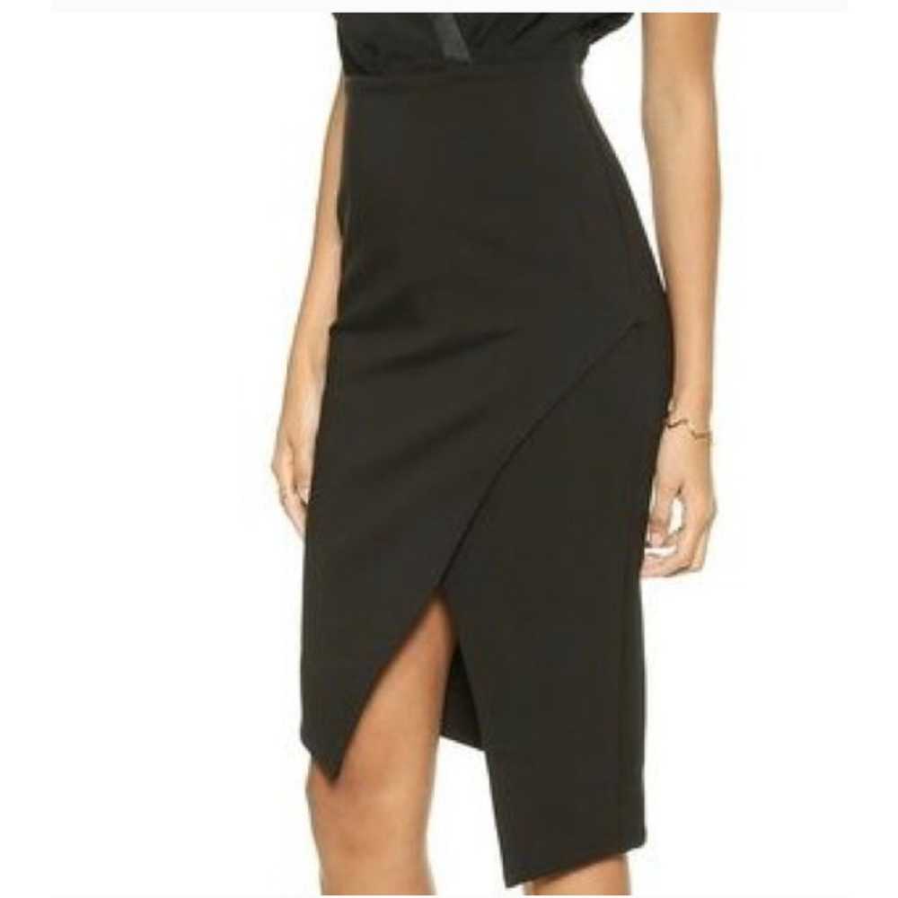 Bec & Bridge Black Faux Wrap Asymmetrical Dress W… - image 3