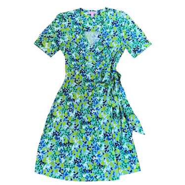 Lilly Pulitzer Kessler Silk Jersey Wrap Dress Blu… - image 1