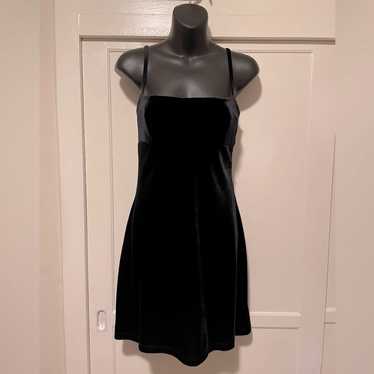 Bebe Velvet Black Mini Dress