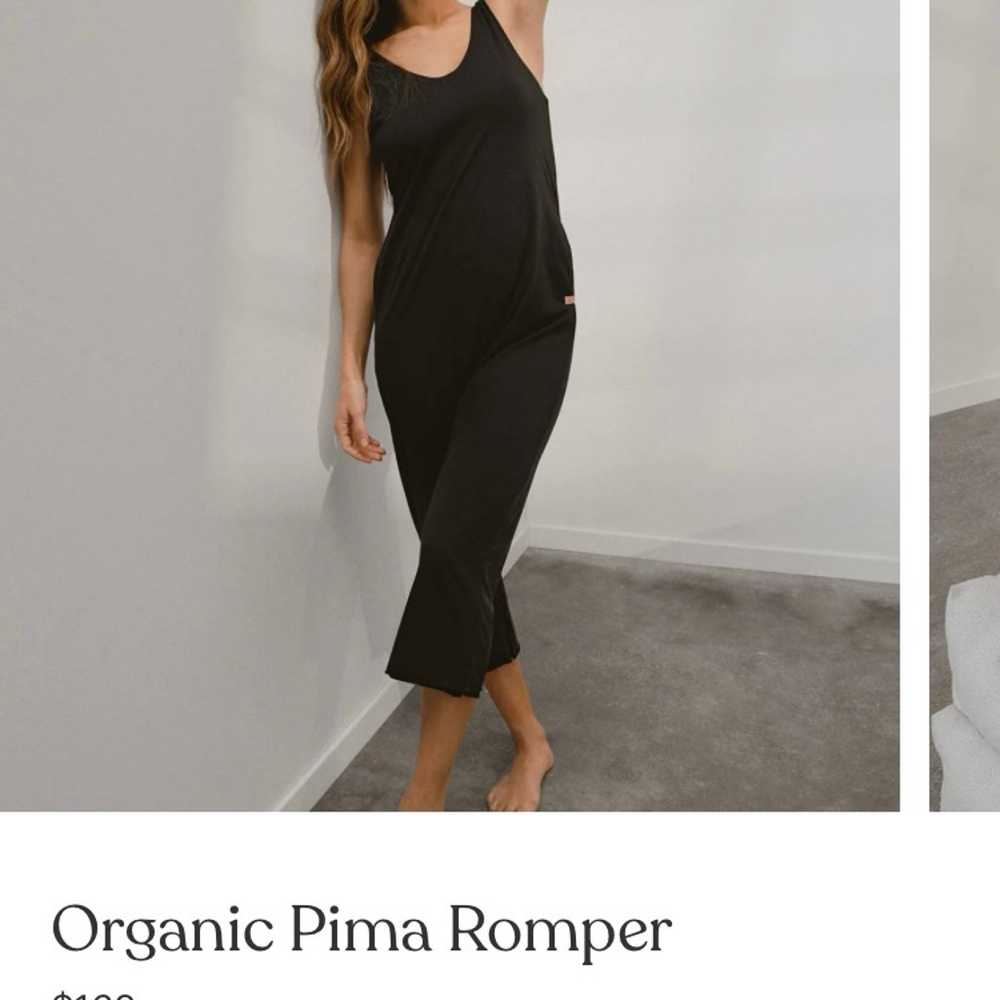 LUNYA organic pima romper MEDIUM black Jumpsuit - image 6