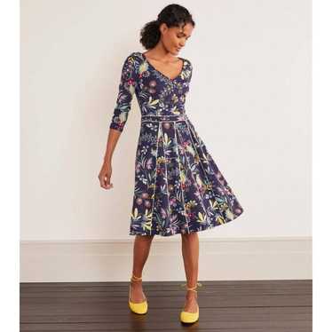 Boden Clea Heritage Bloom Navy Floral Ponte Dress - image 1