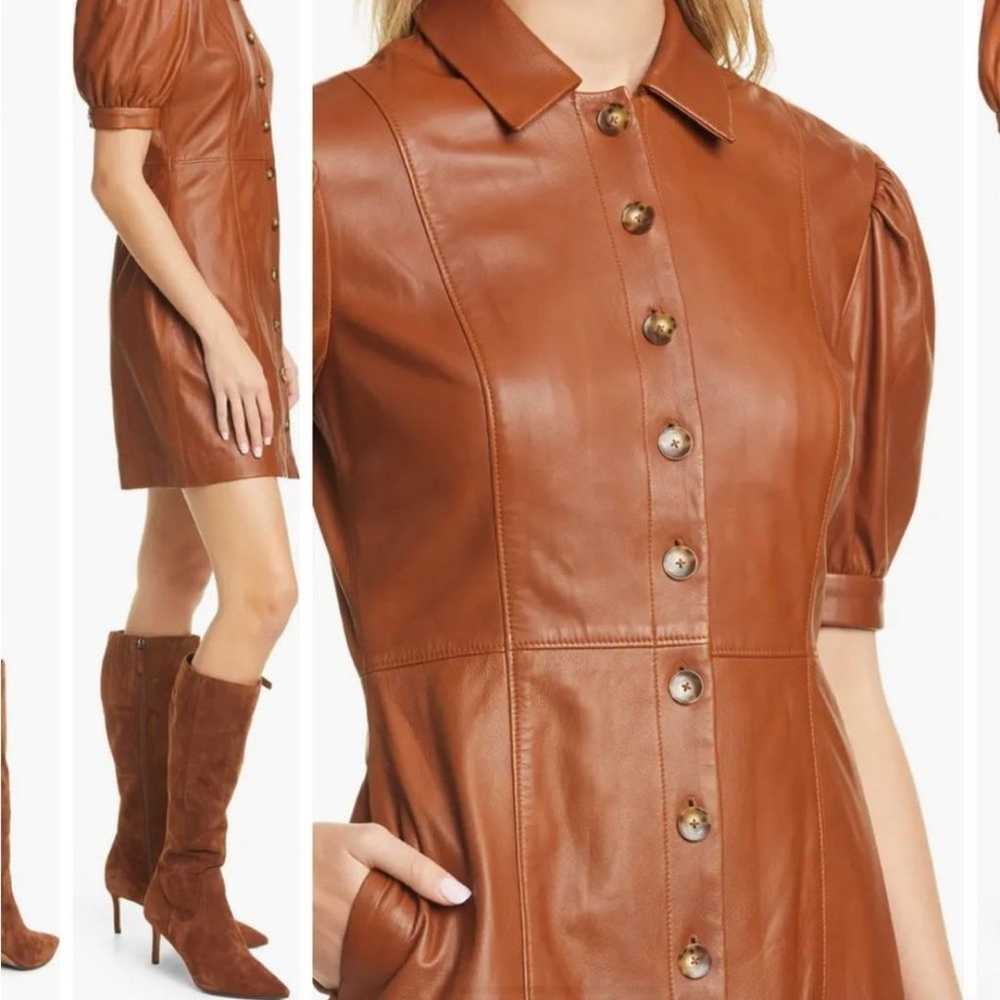 JOIE  Lamb Leather Dress *Made in India* Size 8 - image 10