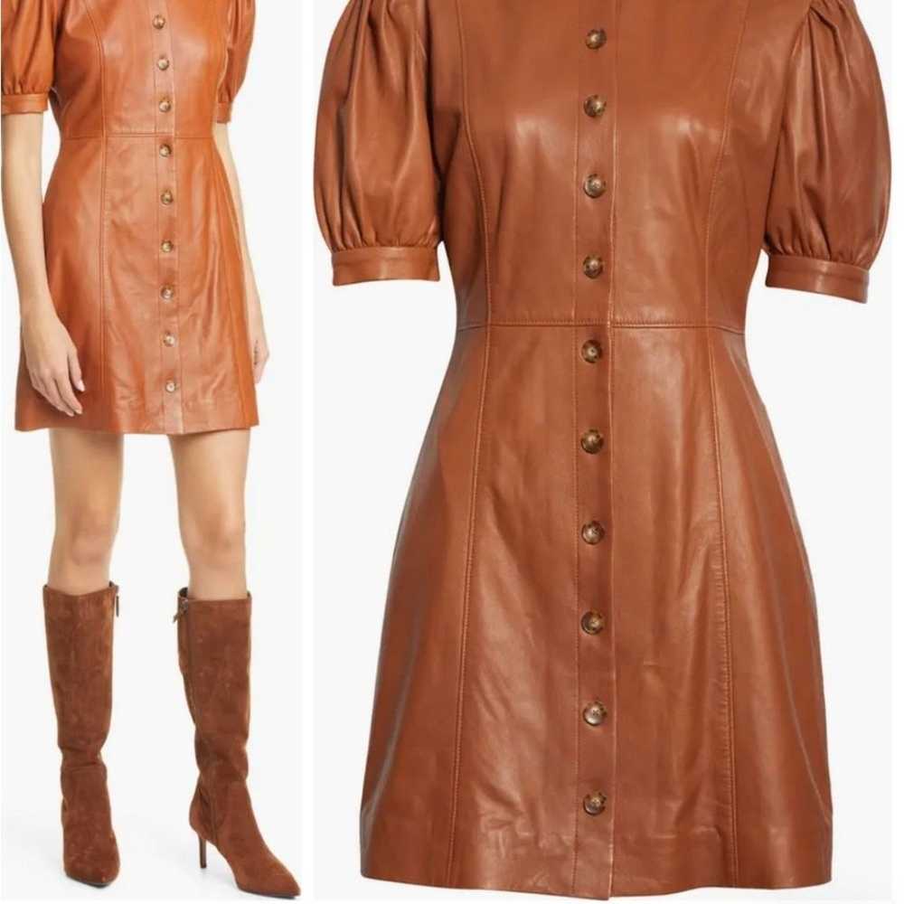 JOIE  Lamb Leather Dress *Made in India* Size 8 - image 11