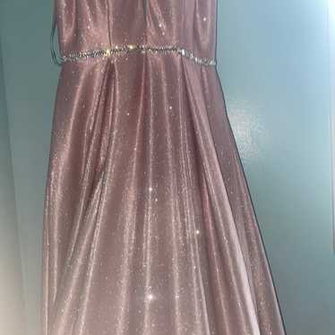 Pink and silver glittery dress