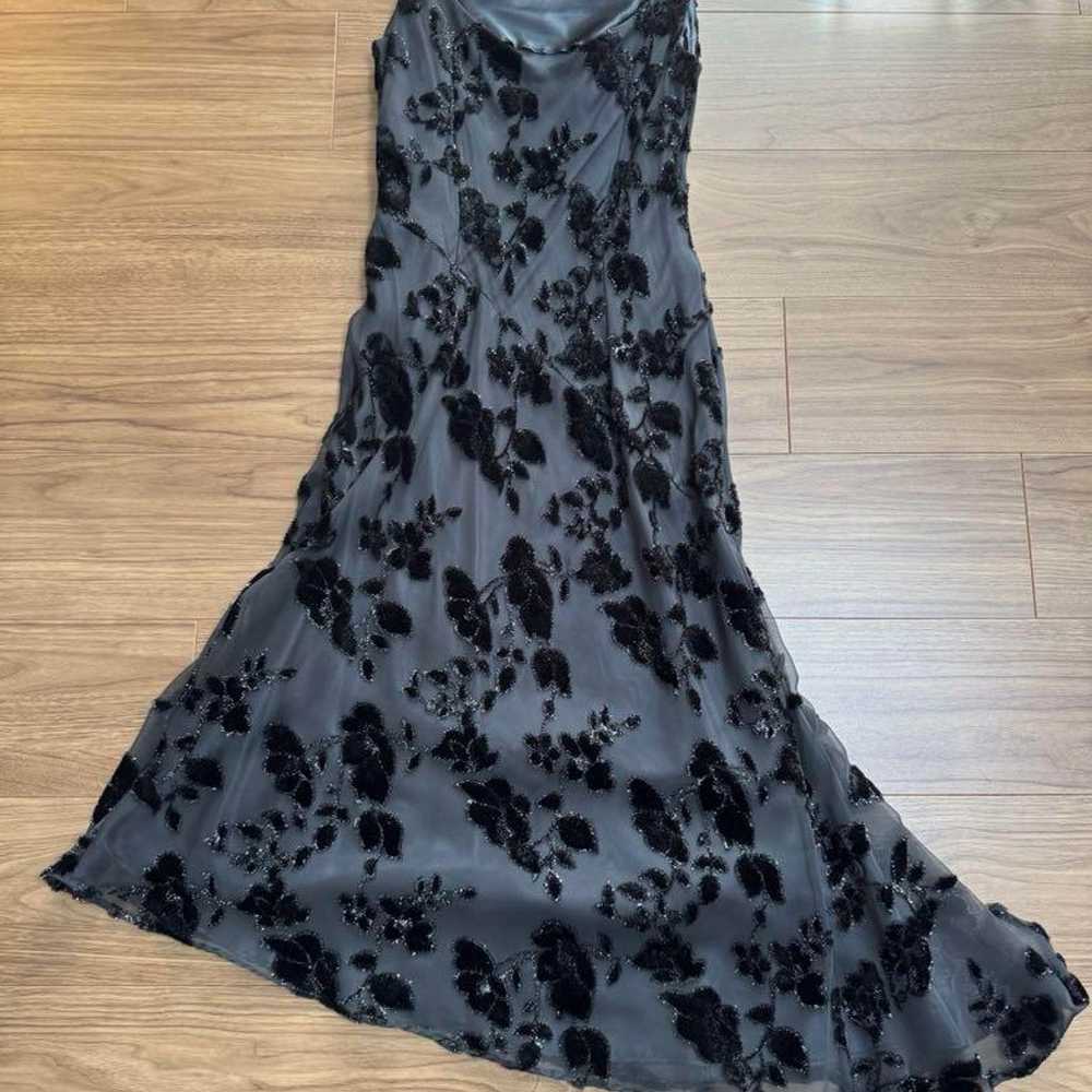 Beautiful item, black long cami dress with floral… - image 1