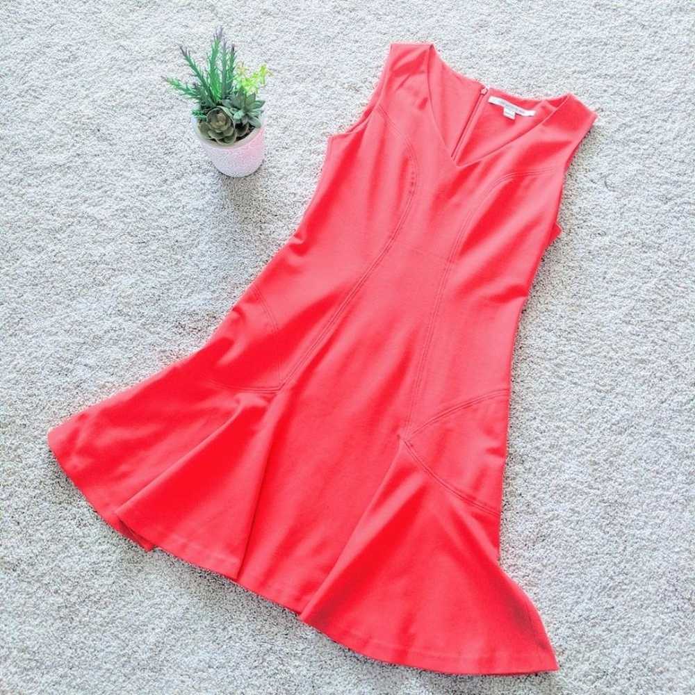 DVF Sleeveless Red Trumpet Style Dress 8 - image 1