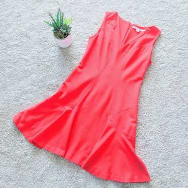 DVF Sleeveless Red Trumpet Style Dress 8 - image 1