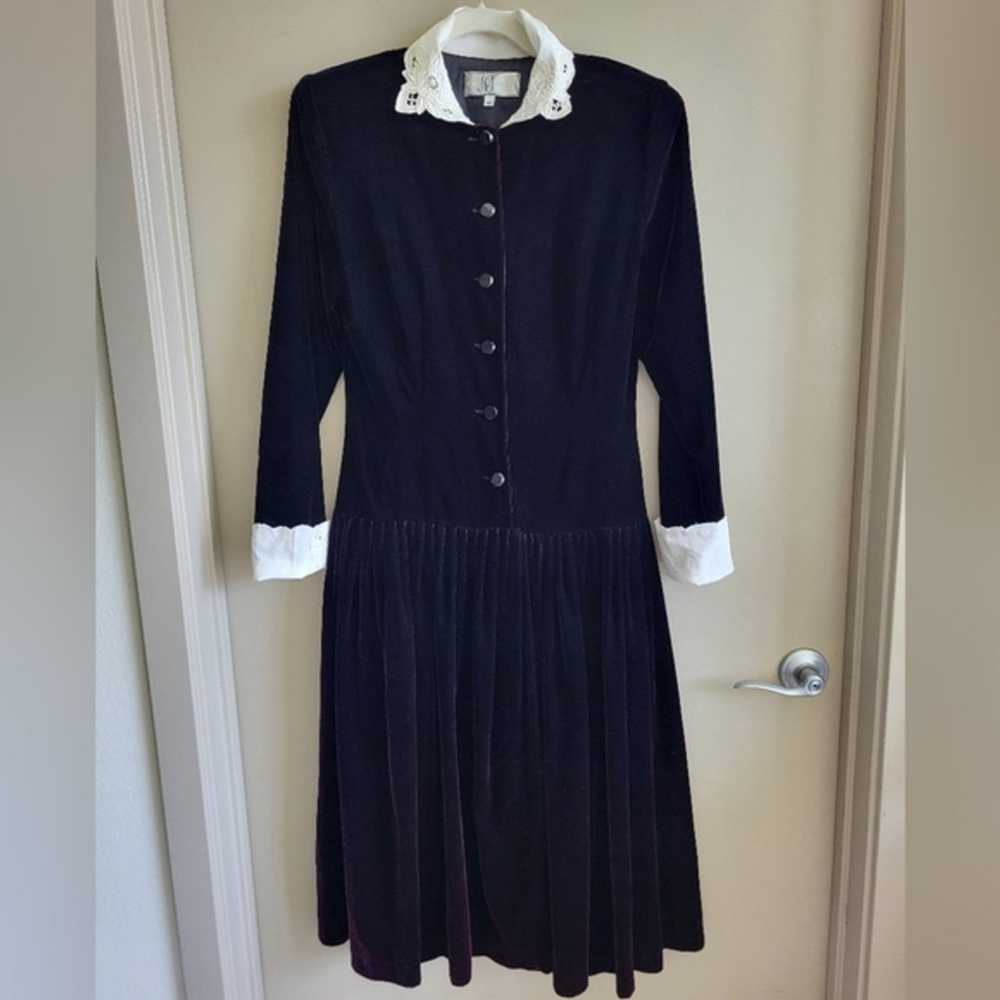 Vintage velvet A Line Dress - image 2