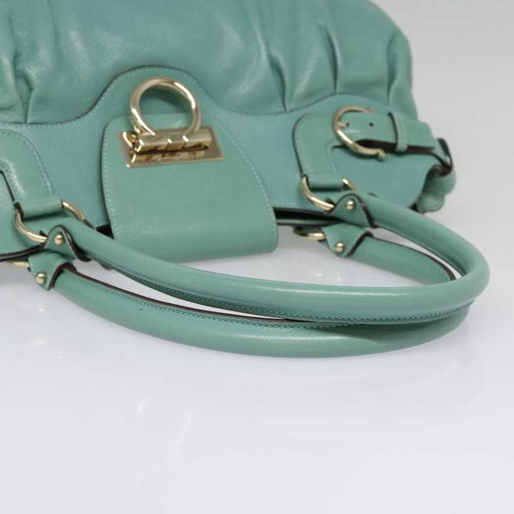 Salvatore Ferragamo Marisa Green Leather Shoulder… - image 5