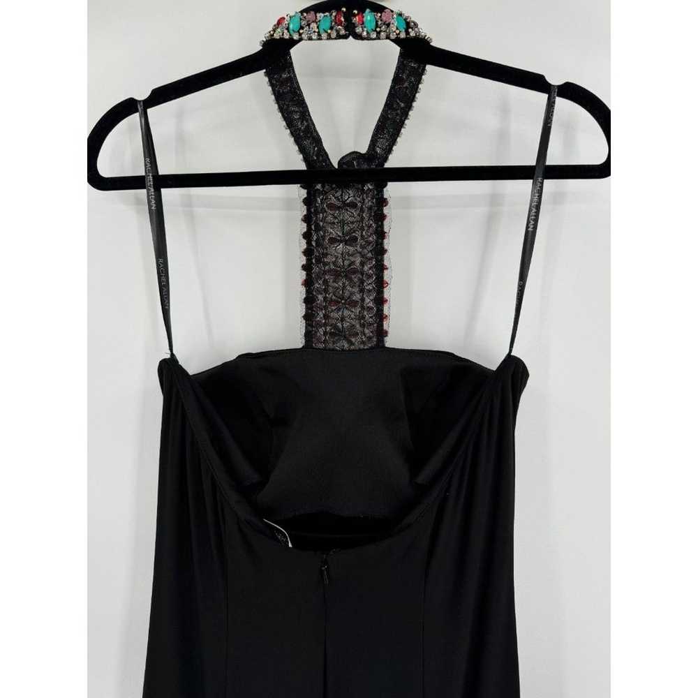 RACHEL ALLAN Black Beaded Choker Halter Top Backl… - image 7