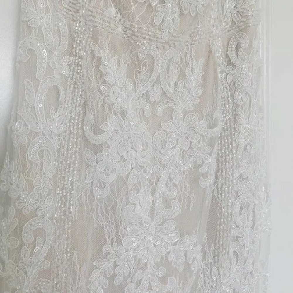 Beaded Lace Off the Shoulder Wedding gown - image 4