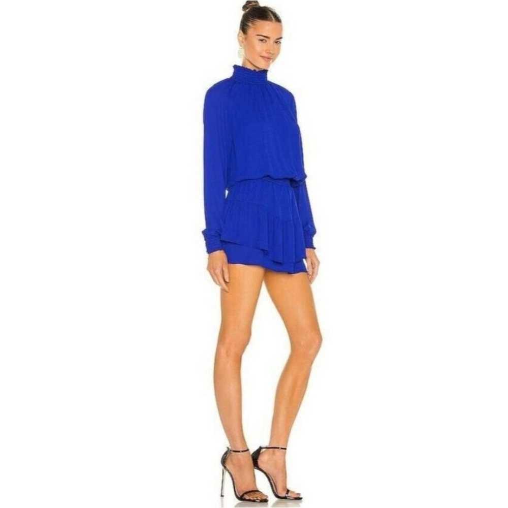 Krisa Turtleneck Ruffle Skirt Dress Azurite Blue … - image 3