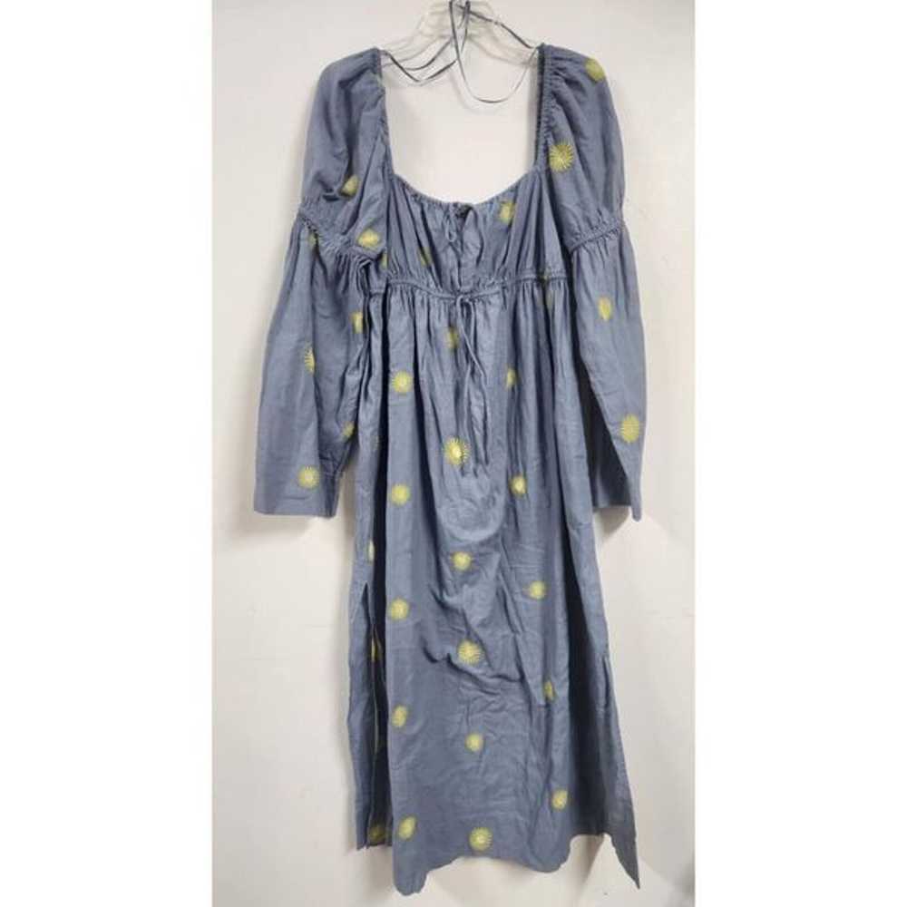 Free People Emory Embroidered Midi Dress Size L - image 5