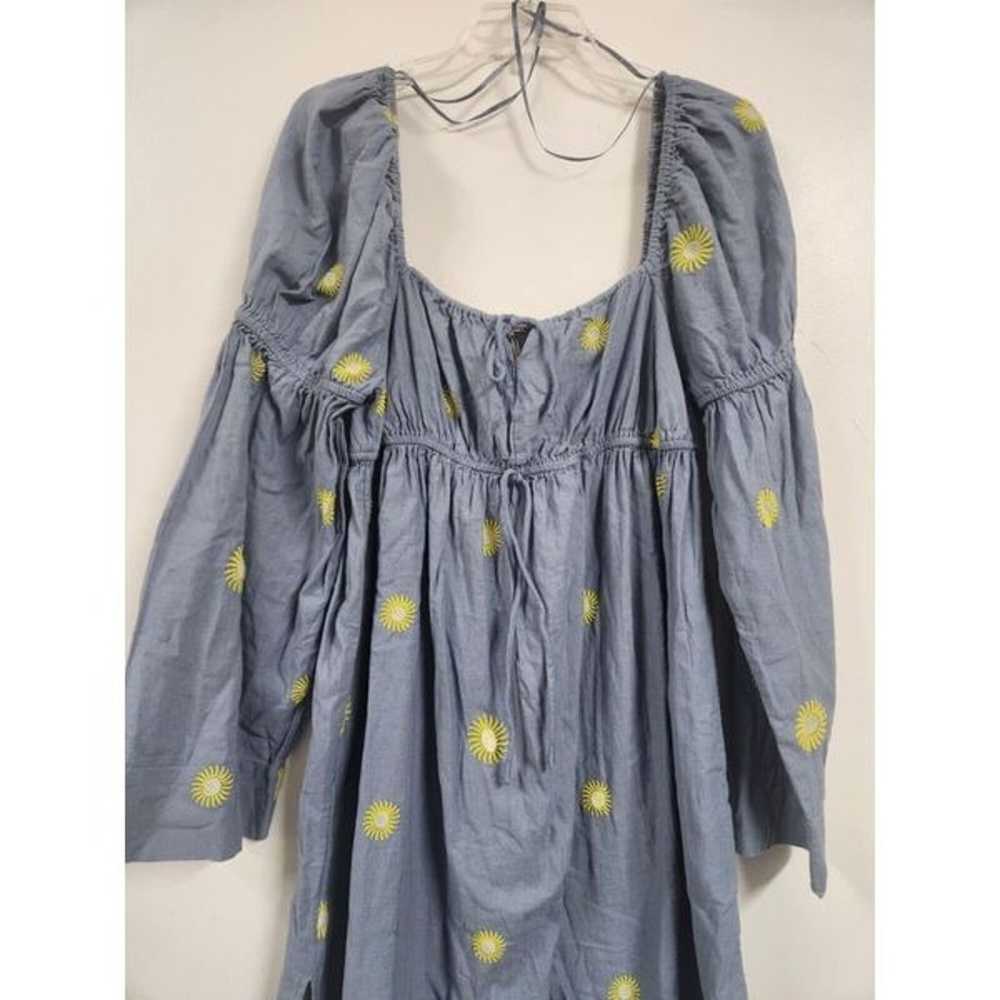 Free People Emory Embroidered Midi Dress Size L - image 6