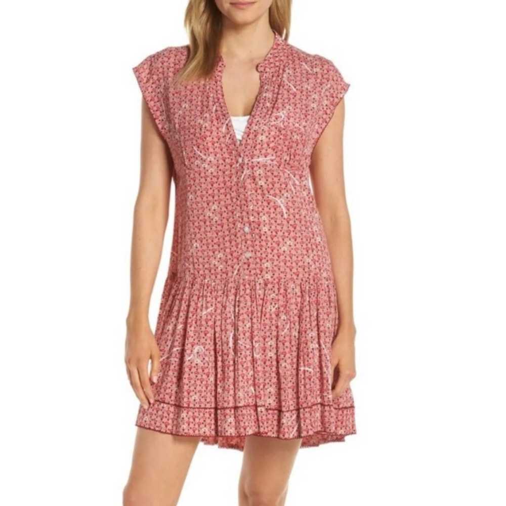 Poupette St. Barth Red Floral Amora Floral Dress - image 1