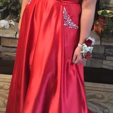 Red prom dress size 12 - image 1