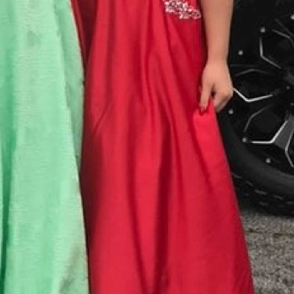 Red prom dress size 12 - image 3