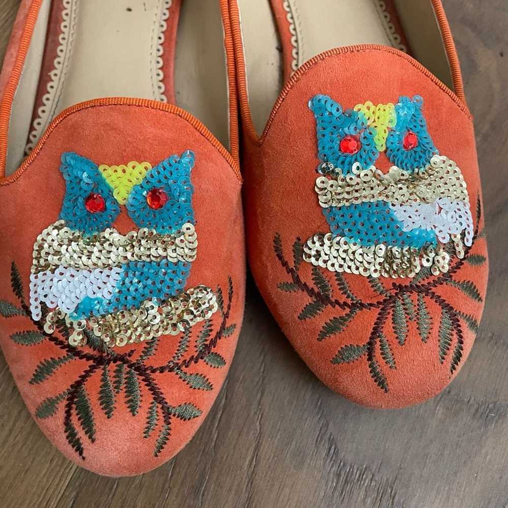 Other Rara Avis by Iris Apfel Orange Owl Loafers … - image 3