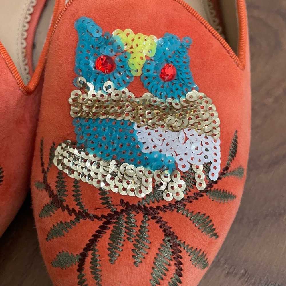 Other Rara Avis by Iris Apfel Orange Owl Loafers … - image 4