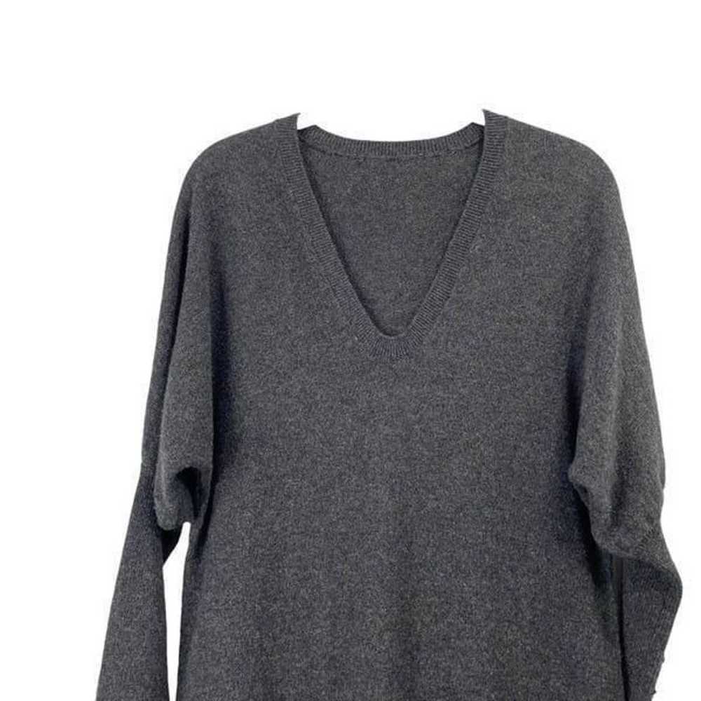 Vince 100% cashmere v neck knit sweater dress Sz L - image 2