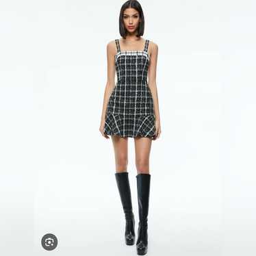 ALICE + OLIVIA KAIDRA TWEED MINI DRESS