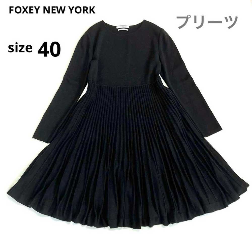 Foxy New York Pleated One-Piece Silk Knit Stretch… - image 1