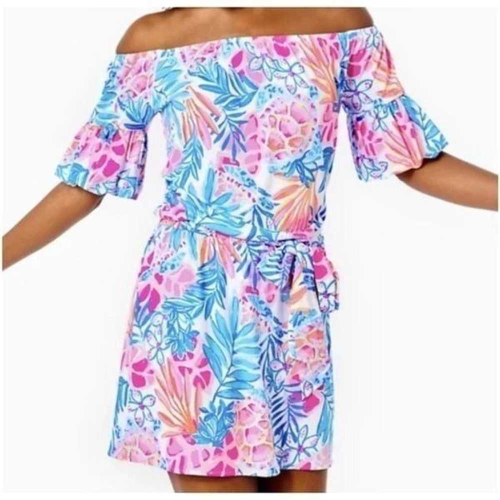 Lilly Pulitzer Samia Romper Dress Resort White Ra… - image 1