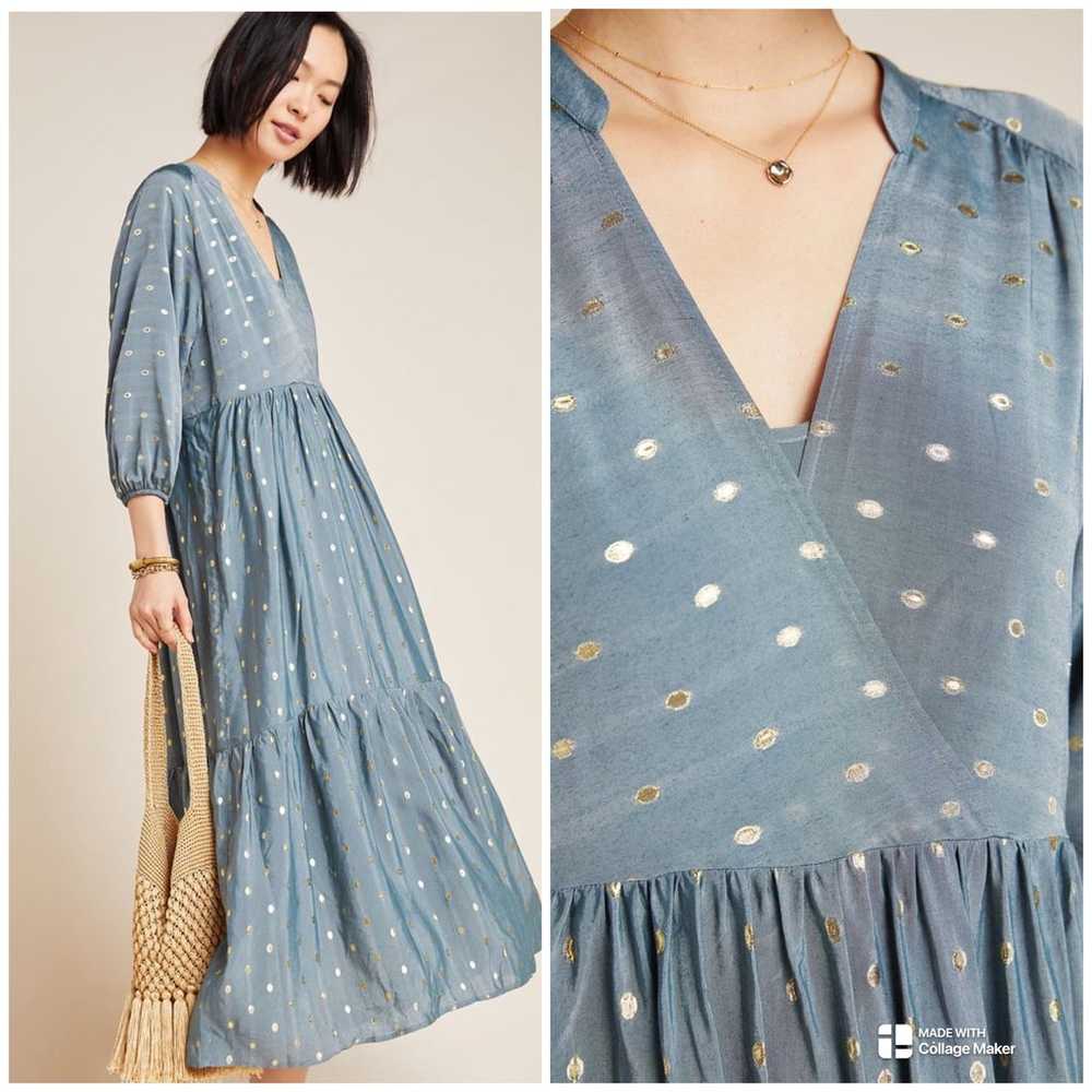 Anthropologie Napoli Tiered Maxi Dress Size L (ov… - image 2