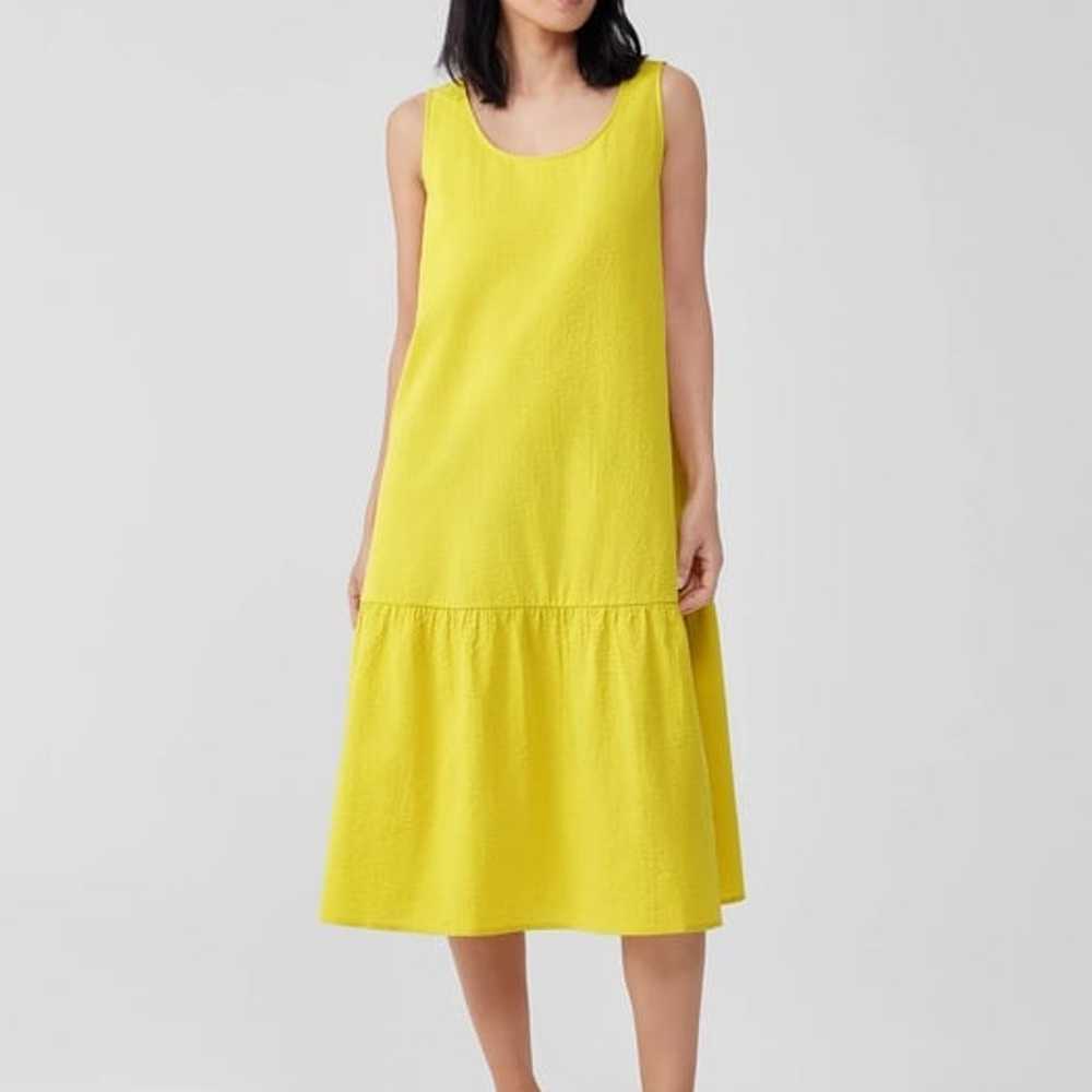 Eileen Fisher Organic Cotton Ripple Tiered Dress … - image 2