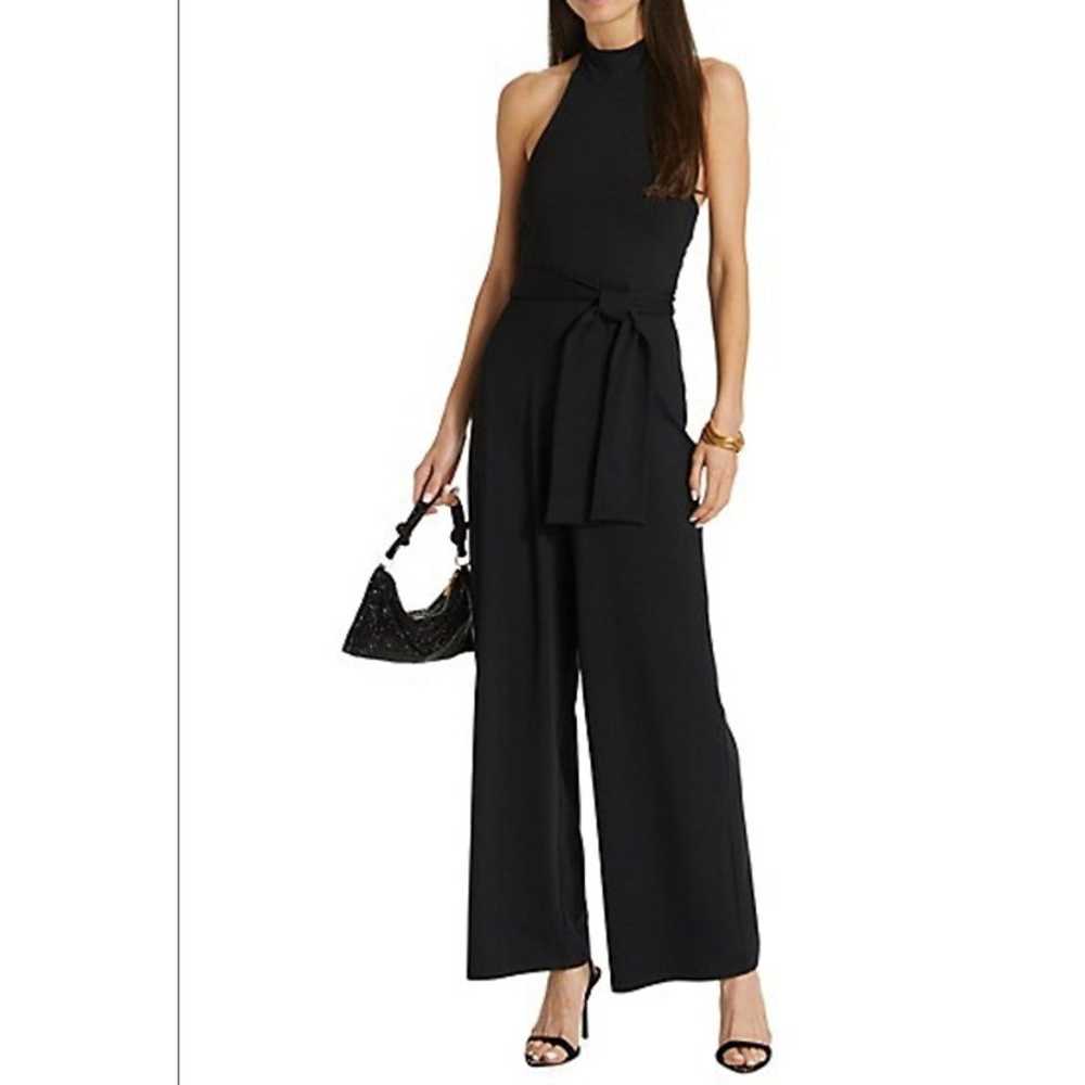 SUSANA MONACO Mock Neck Open Back black Jumpsuit … - image 1