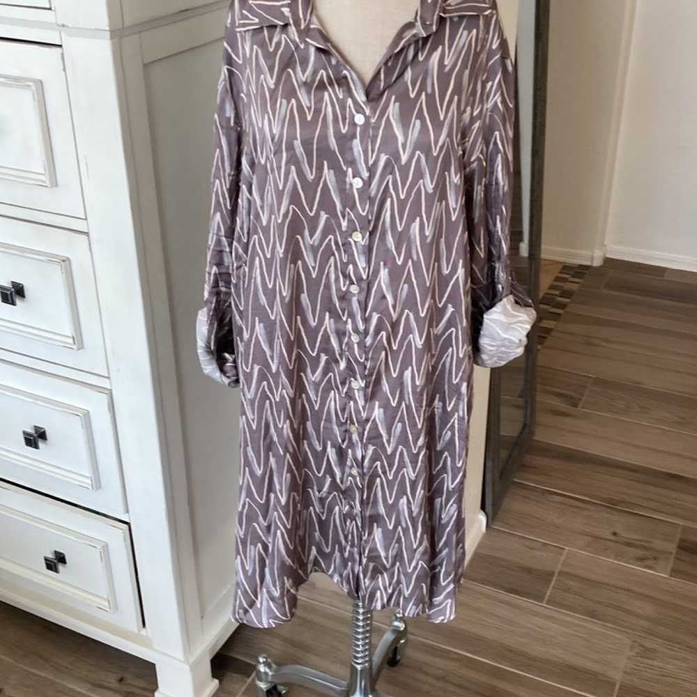 Finley XL Carter Abstract Zig Zag Shirtdress - image 2