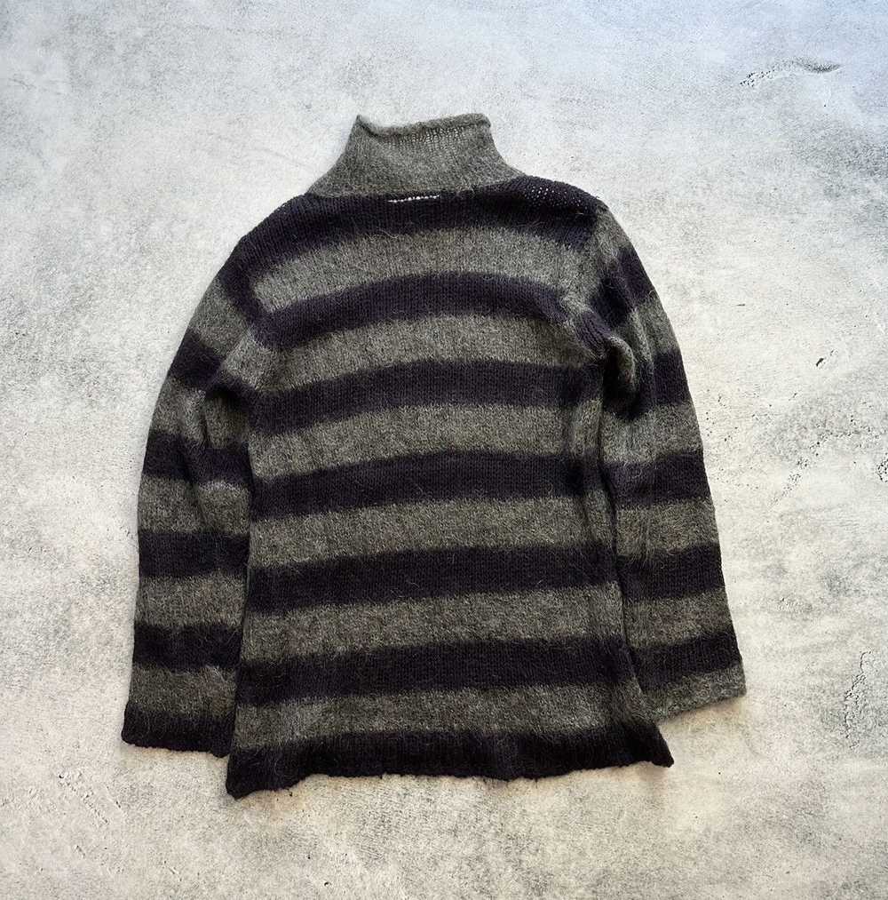 Maison Margiela 2000’s Striped Mohair Turtleneck … - image 2