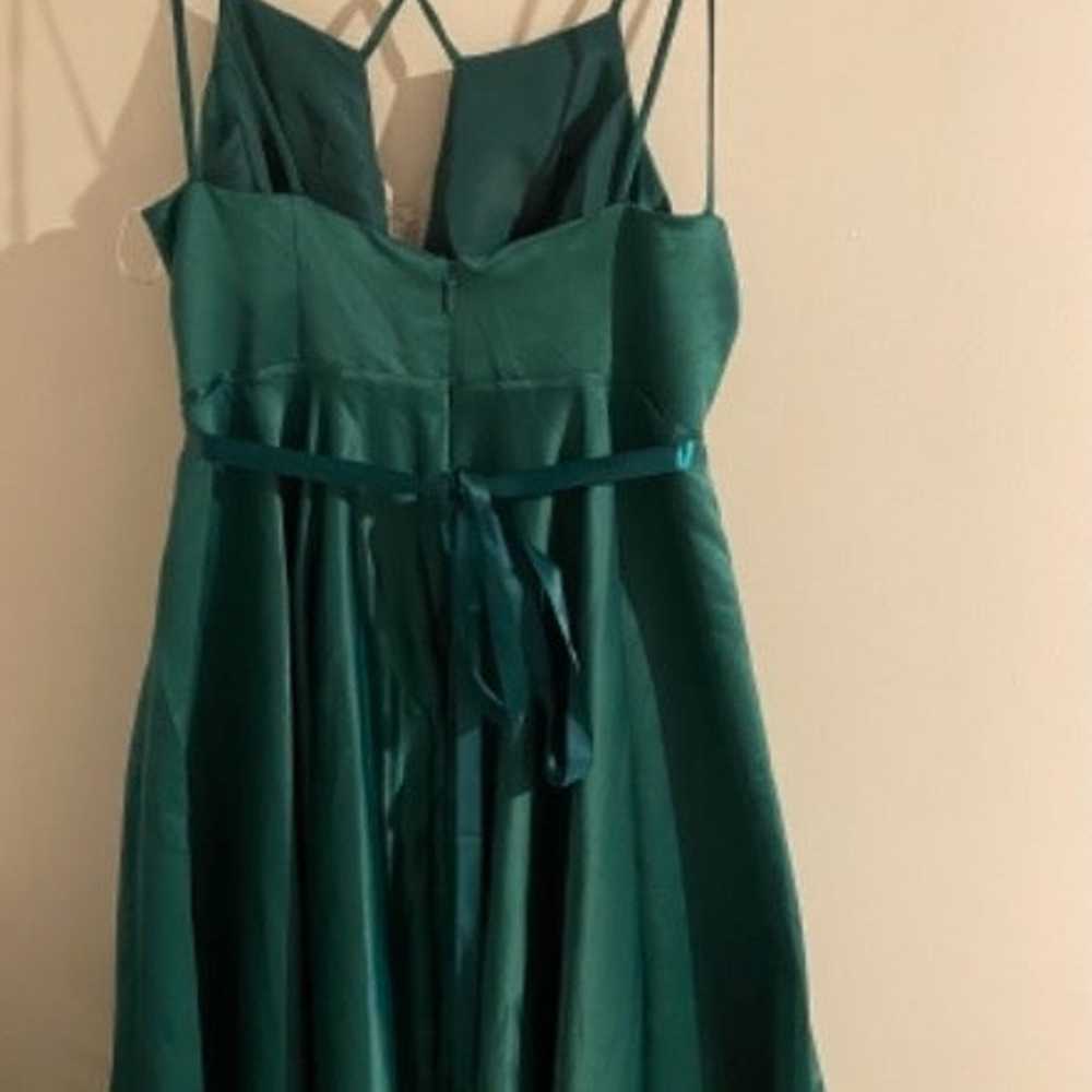 Dark green dress - image 7