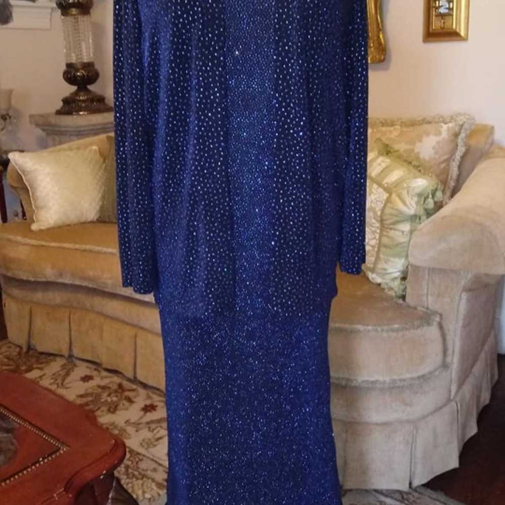 Size 20~4 Way Stretch Blue Sparkle - image 4