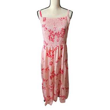 Lane Bryant Pink Cherry Blossom Dress Smock Top S… - image 1