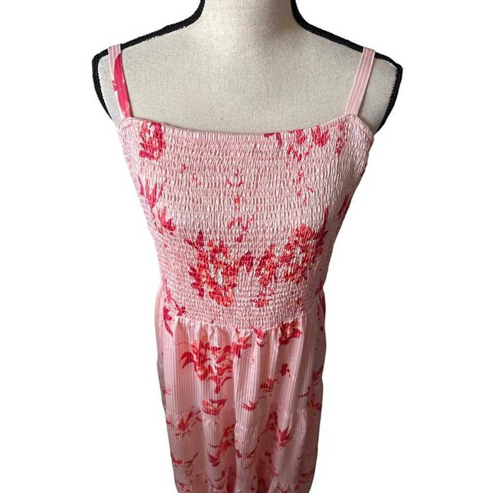 Lane Bryant Pink Cherry Blossom Dress Smock Top S… - image 2