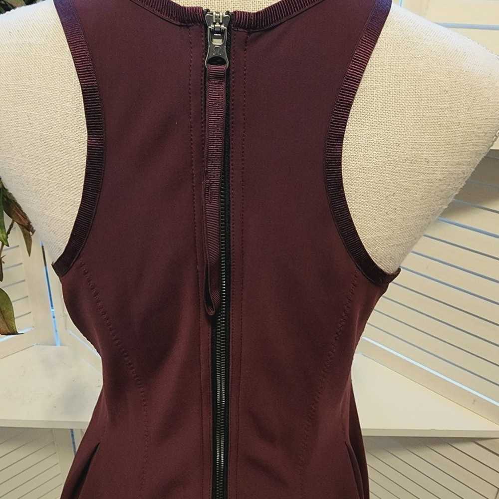 LULULEMON BURGANDY SLEEVELESS FIT FLARE ZIP BACK … - image 4